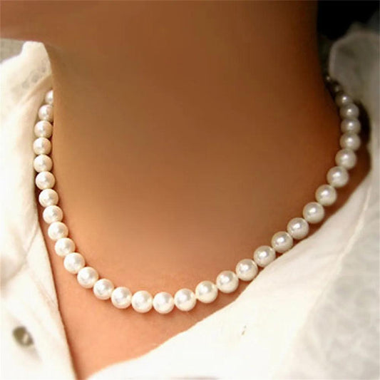 Retro Pearl Necklace - Purpyou